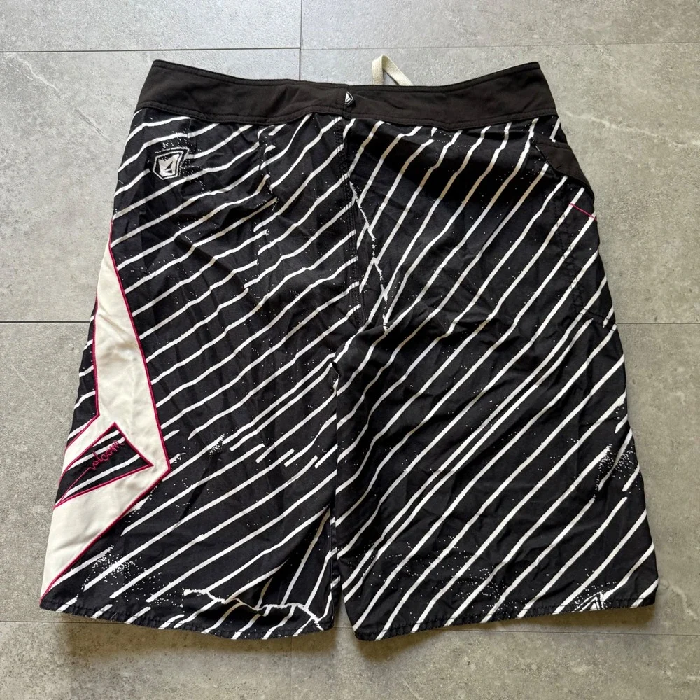 Vintage Volcom Stone Too Stripe Board Shorts 34